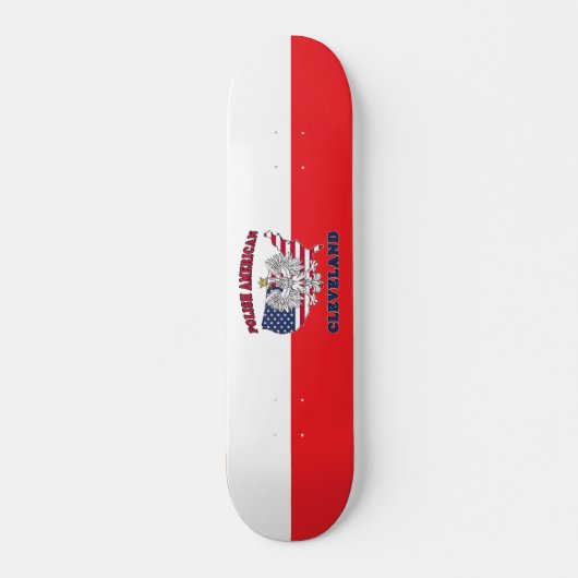 Cleveland Ohio Polish Eagle Skateboard (Vorne)