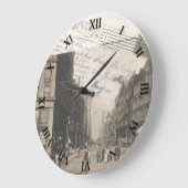 Cleveland Ohio Post Card Clock - Euclid Ave 1909 Große Wanduhr (Winkel)