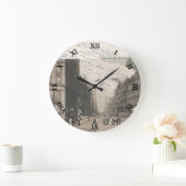 Cleveland Ohio Post Card Clock - Euclid Ave 1909 Große Wanduhr (Zuhause)