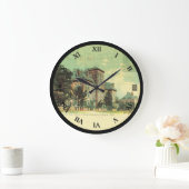 Cleveland Ohio PostCard Clock Case School Science Große Wanduhr (Zuhause)