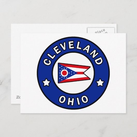 Cleveland Ohio Postkarte (Vorne/Hinten)