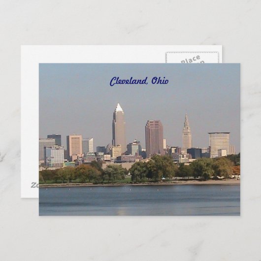 Cleveland Ohio, Postkarte am Lakefront (Vorne/Hinten)