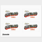 Cleveland Ohio Rechteckiger Aufkleber (Blatt)