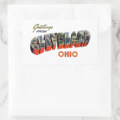Cleveland Ohio Rechteckiger Aufkleber (Tasche)