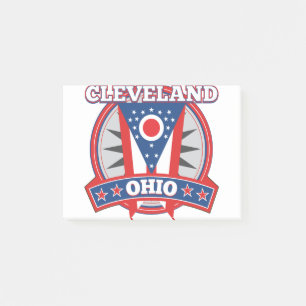 Cleveland Ohio Red White Blue Patriotic State Flag Post-it Klebezettel