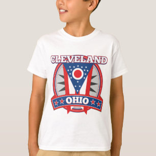 Cleveland Ohio Red White Blue Patriotic State Flag T-Shirt