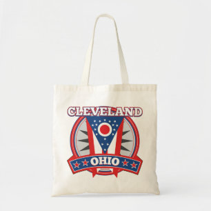 Cleveland Ohio Red White Blue Patriotic State Flag Tragetasche