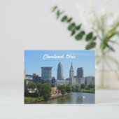 Cleveland, Ohio River Skyline Postcard Postkarte (Stehend Vorderseite)