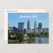 Cleveland, Ohio River Skyline Postcard Postkarte (Vorne/Hinten)