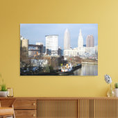 Cleveland, Ohio (River View) Leinwanddruck (Insitu (Wohnzimmer))