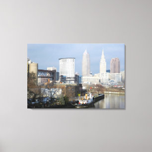 Cleveland, Ohio (River View) Leinwanddruck