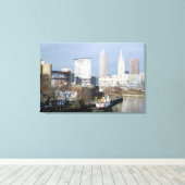 Cleveland, Ohio (River View) Leinwanddruck (Insitu (Holzboden))