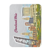 Cleveland, Ohio River View Magnet (Vertikal)