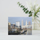 Cleveland, Ohio River View Postcard Postkarte (Stehend Vorderseite)
