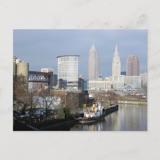 Cleveland, Ohio River View Postcard Postkarte (Vorderseite)