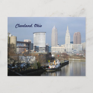 Cleveland, Ohio River View Postcard Postkarte