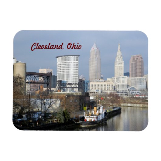 Cleveland Ohio (River View)Premium Flexi Magnet (Horizontal)