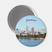 Cleveland, Ohio Round Magnet (Vorderseite/Rückseite)