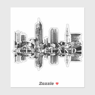 Cleveland, Ohio skyline Aufkleber