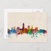 Cleveland Ohio Skyline Cityscape Postkarte (Vorne/Hinten)