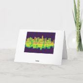 Cleveland Ohio Skyline Feiertagskarte (Rückseite)