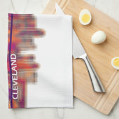 Cleveland Ohio Skyline Geschirrtuch (Viertel Falte)