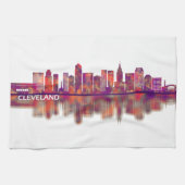 Cleveland Ohio Skyline Geschirrtuch (Horizontal)