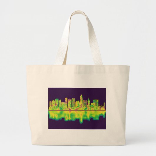 Cleveland Ohio Skyline Jumbo Stoffbeutel (Vorne)