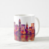 Cleveland Ohio Skyline Kaffeetasse (VorderseiteRechts)