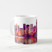 Cleveland Ohio Skyline Kaffeetasse (Vorderseite Links)