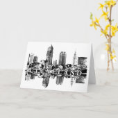 Cleveland, Ohio skyline Karte (Gelbe Blume)