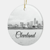 Cleveland Ohio Skyline Keramik Ornament (Links)