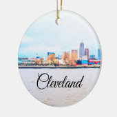 Cleveland Ohio Skyline Keramik Ornament (Links)