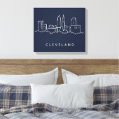 Cleveland Ohio Skyline Leinwanddruck (Insitu (Schlafzimmer))
