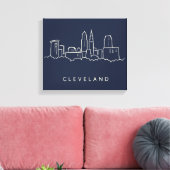 Cleveland Ohio Skyline Leinwanddruck (Insitu (Wohnzimmer))