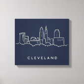 Cleveland Ohio Skyline Leinwanddruck (Vorderseite)