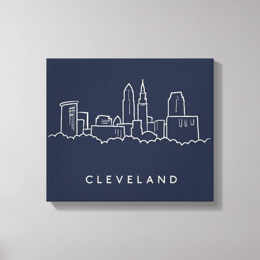 Cleveland Ohio Skyline Leinwanddruck (Vorderseite)