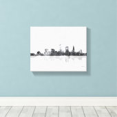 CLEVELAND, OHIO SKYLINE LEINWANDDRUCK (Insitu (Holzboden))