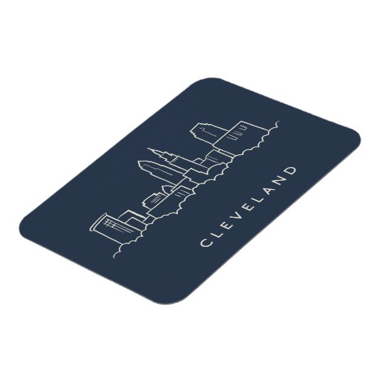 Cleveland Ohio Skyline Magnet (Linke Seite)