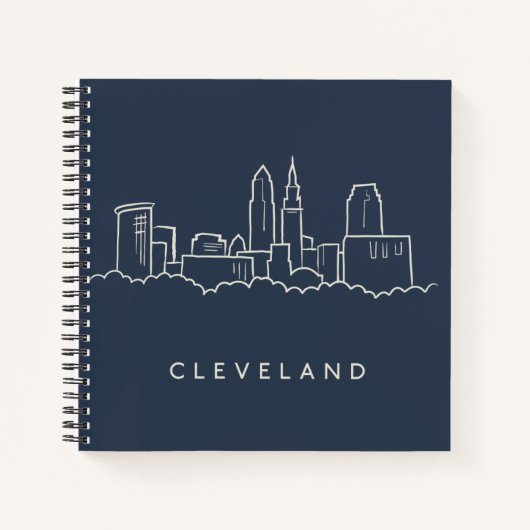 Cleveland Ohio Skyline Notizblock (Vorderseite)