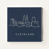 Cleveland Ohio Skyline Notizblock (Rückseite)