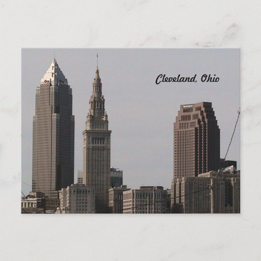 Cleveland Ohio Skyline Postcard Postkarte (Vorderseite)