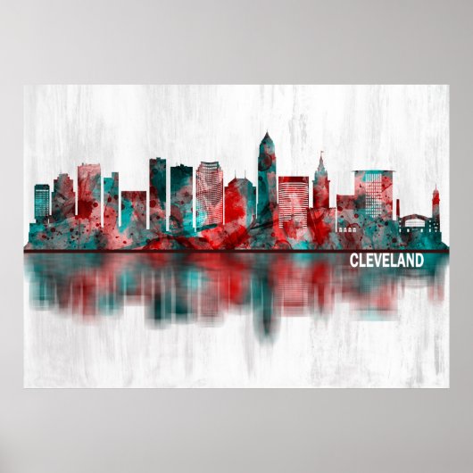 Cleveland Ohio Skyline Poster (Vorne)