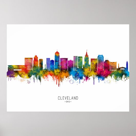Cleveland Ohio Skyline Poster (Vorne)