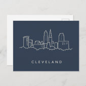 Cleveland Ohio Skyline Postkarte (Vorne/Hinten)