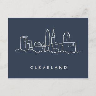 Cleveland Ohio Skyline Postkarte