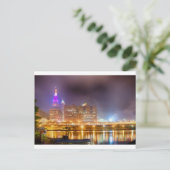 cleveland ohio skyline postkarte (Stehend Vorderseite)