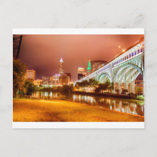 cleveland ohio skyline postkarte
