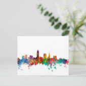 Cleveland Ohio Skyline Postkarte (Stehend Vorderseite)