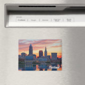 Cleveland Ohio Skyline Sunset Magnet (In Situ (Geschirrspüler))
